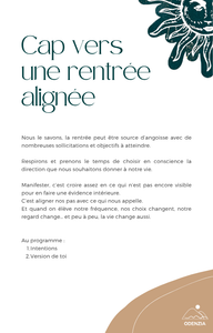 Carnet de vacances pour une rentrée alignée 🐚